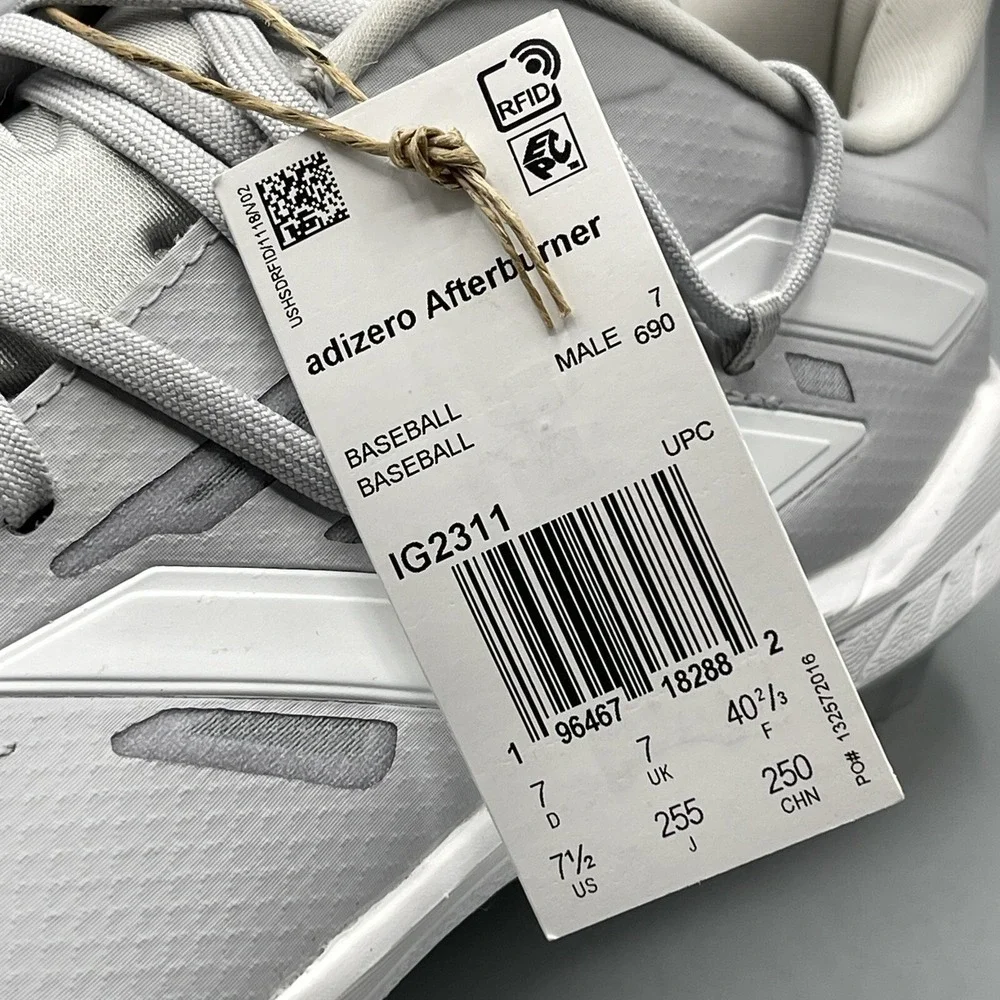 Adidas Baseball‎ Cleats Men's 7.5 Metal adizero Afterburner 9 Silver IG2311 NEW